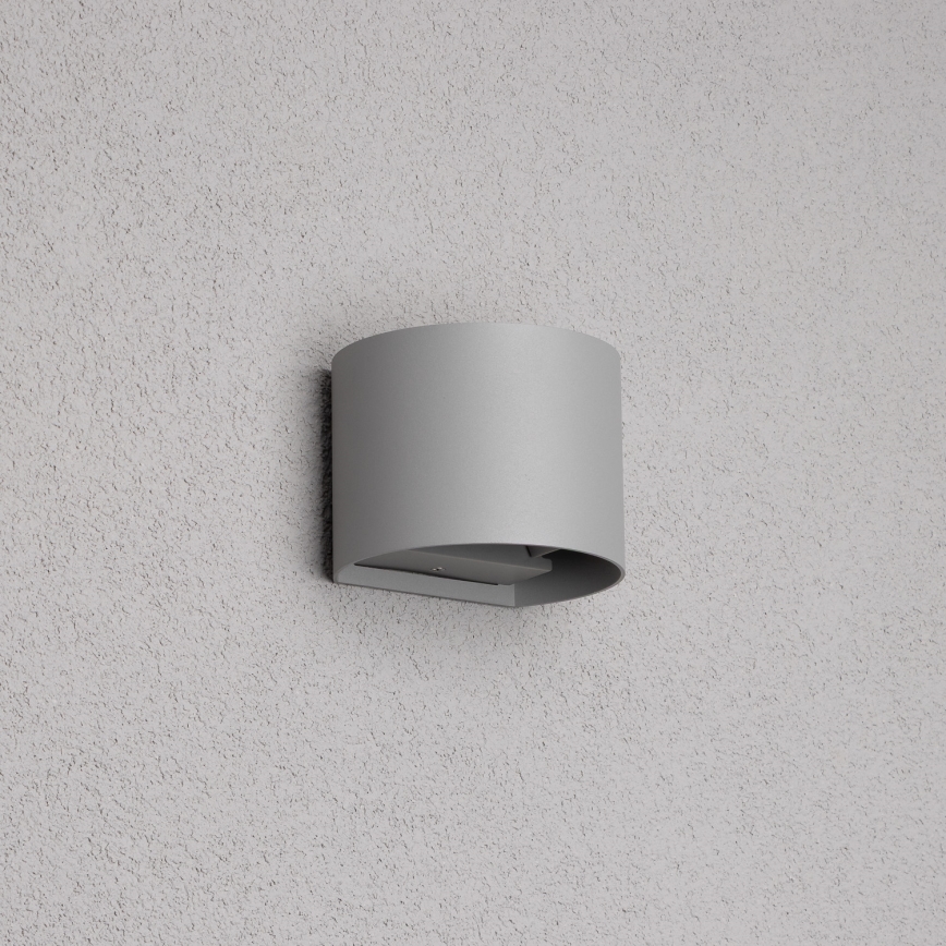 Brilagi - LED Venkovní nástěnné svítidlo RONDO LED/6W/230V šedá IP54
