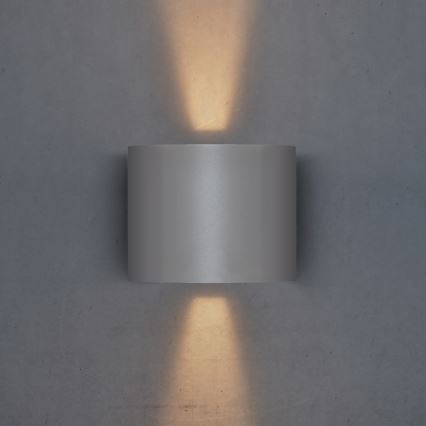Brilagi - LED Venkovní nástěnné svítidlo RONDO LED/6W/230V šedá IP54
