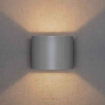 Brilagi - LED Venkovní nástěnné svítidlo RONDO LED/6W/230V šedá IP54