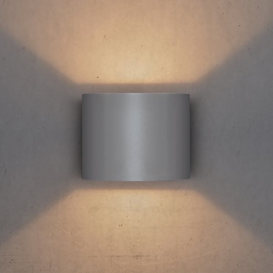 Brilagi - LED Venkovní nástěnné svítidlo RONDO LED/6W/230V šedá IP54
