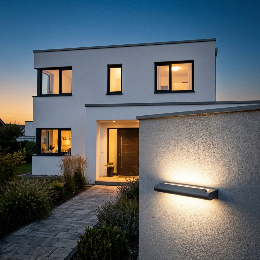 Brilagi - LED Venkovní nástěnné svítidlo SALERNO LED/12W/230V 35,5 cm antracit IP65