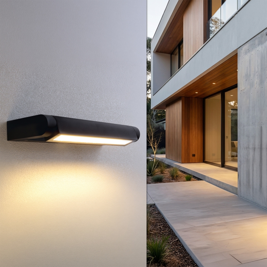 Brilagi - LED Venkovní nástěnné svítidlo SALERNO LED/12W/230V 35,5 cm černá IP65