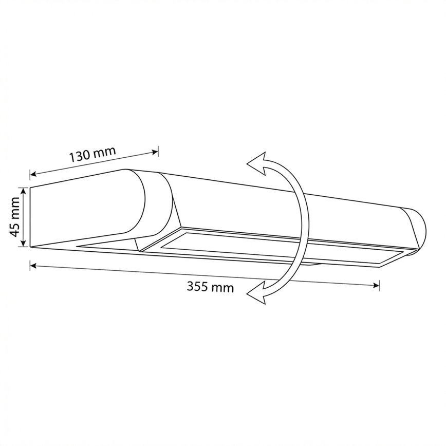 Brilagi - LED Venkovní nástěnné svítidlo SALERNO LED/12W/230V 35,5 cm černá IP65