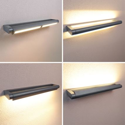 Brilagi - LED Venkovní nástěnné svítidlo SALERNO LED/24W/230V 66 cm antracit IP65