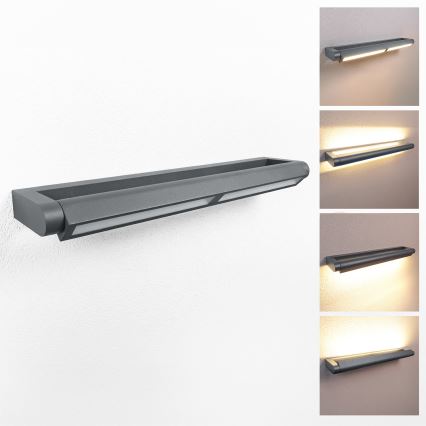 Brilagi - LED Venkovní nástěnné svítidlo SALERNO LED/24W/230V 66 cm antracit IP65