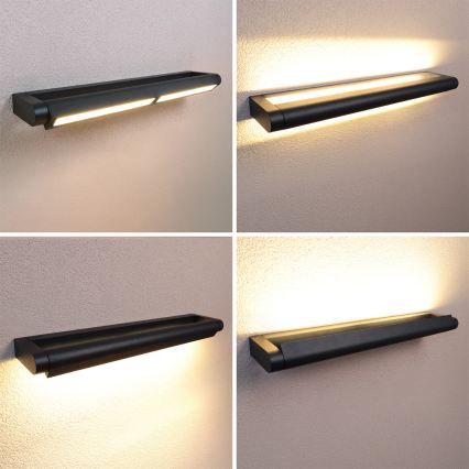Brilagi - LED Venkovní nástěnné svítidlo SALERNO LED/24W/230V 66 cm černá IP65
