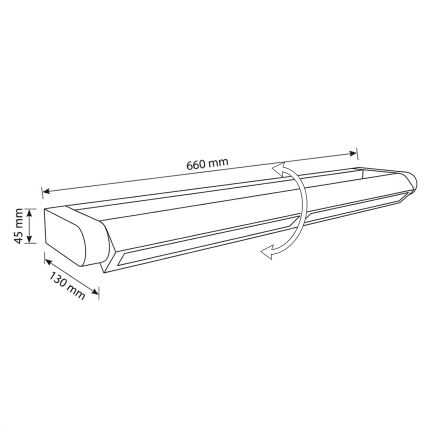 Brilagi - LED Venkovní nástěnné svítidlo SALERNO LED/24W/230V 66 cm černá IP65