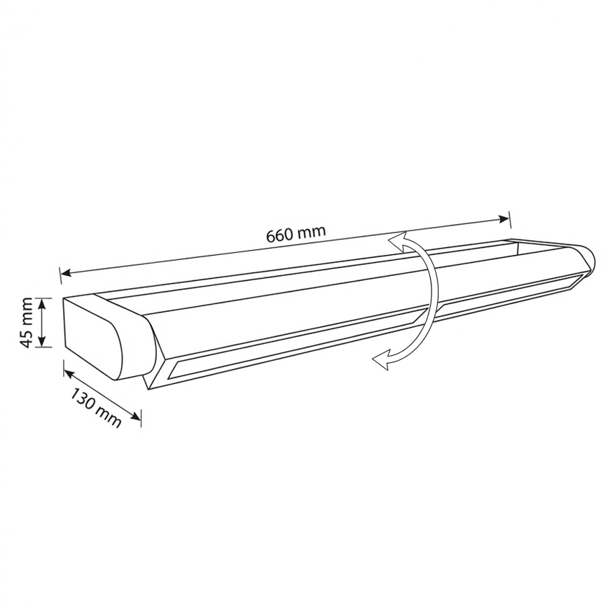Brilagi - LED Venkovní nástěnné svítidlo SALERNO LED/24W/230V 66 cm černá IP65