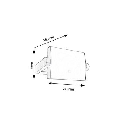 Brilagi - LED Venkovní nástěnné svítidlo se senzorem ANKLE LED/18W/230V 4000K IP65 antracit