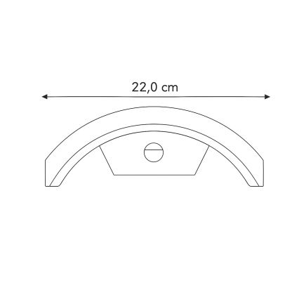 Brilagi - LED Venkovní nástěnné svítidlo se senzorem ARCELO LED/8W/230V IP54