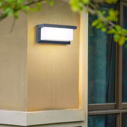 Brilagi - LED Venkovní nástěnné svítidlo se senzorem BRICKY LED/12W/230V antracit IP54