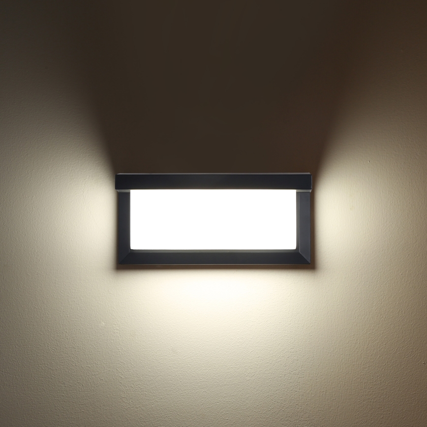 Brilagi - LED Venkovní nástěnné svítidlo se senzorem BRICKY LED/12W/230V antracit IP54