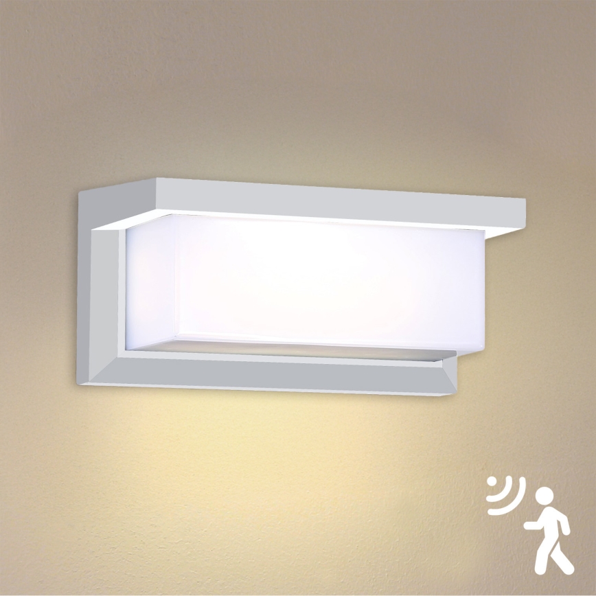 Brilagi - LED Venkovní nástěnné svítidlo se senzorem BRICKY LED/12W/230V bílá IP54