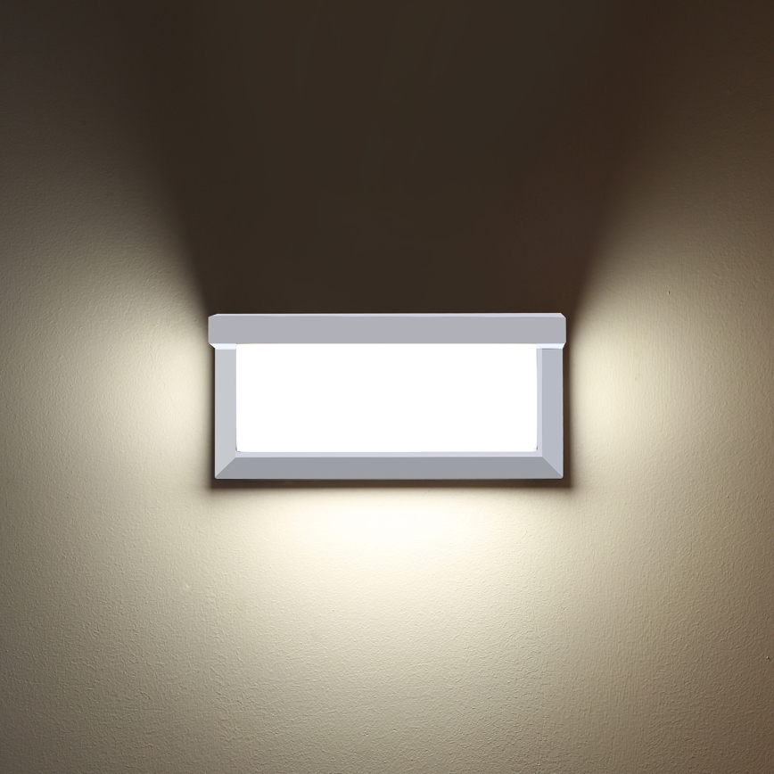 Brilagi - LED Venkovní nástěnné svítidlo se senzorem BRICKY LED/12W/230V bílá IP54