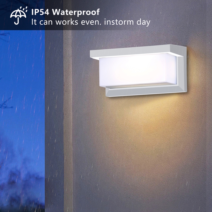 Brilagi - LED Venkovní nástěnné svítidlo se senzorem BRICKY LED/12W/230V bílá IP54