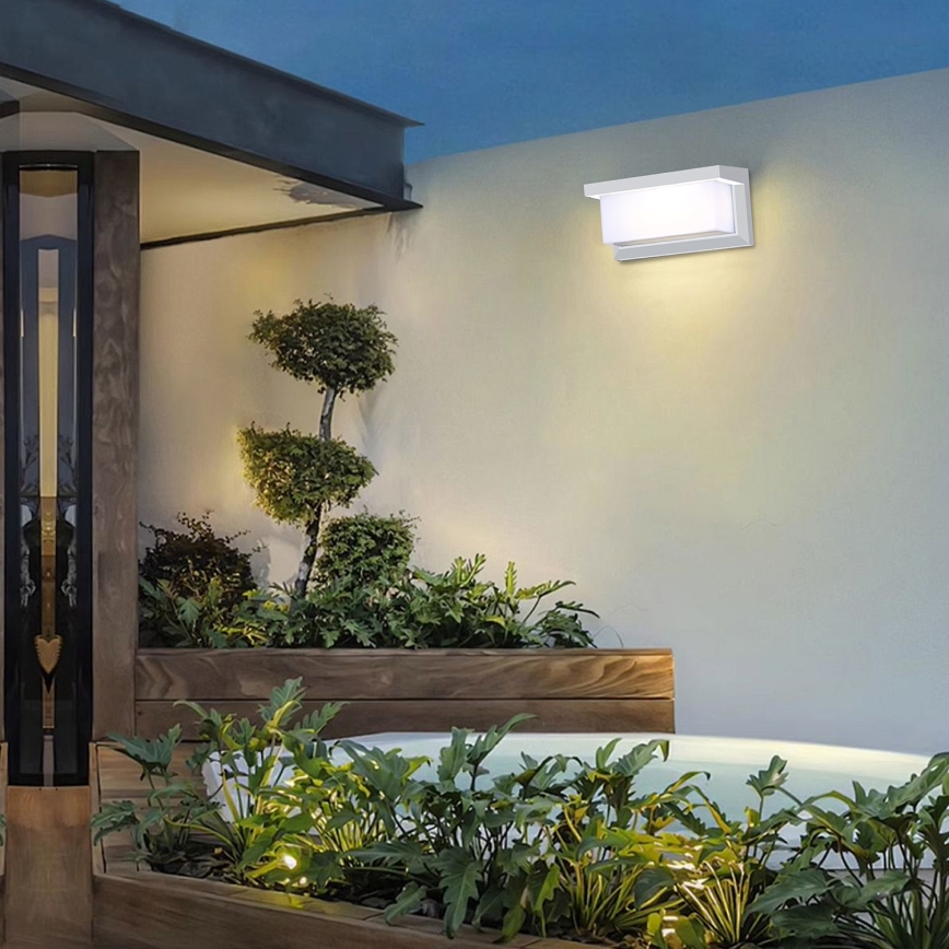 Brilagi - LED Venkovní nástěnné svítidlo se senzorem BRICKY LED/12W/230V bílá IP54