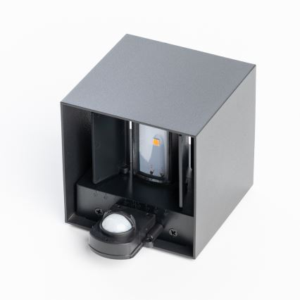 BRILAGI - LED Venkovní nástěnné svítidlo se senzorem CUBE LED/6W/230V antracit IP65
