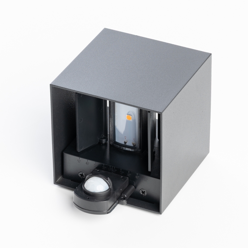 BRILAGI - LED Venkovní nástěnné svítidlo se senzorem CUBE LED/6W/230V antracit IP65