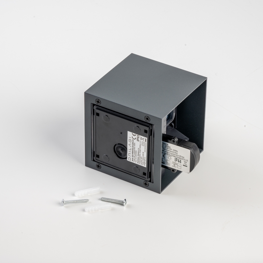 BRILAGI - LED Venkovní nástěnné svítidlo se senzorem CUBE LED/6W/230V antracit IP65