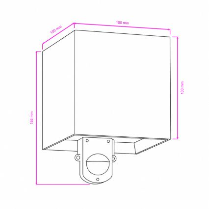 BRILAGI - LED Venkovní nástěnné svítidlo se senzorem CUBE LED/6W/230V antracit IP65