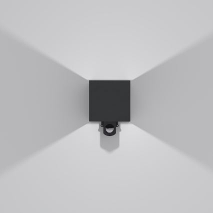 Brilagi - LED Venkovní nástěnné svítidlo se senzorem CUBE LED/6W/230V černá IP65