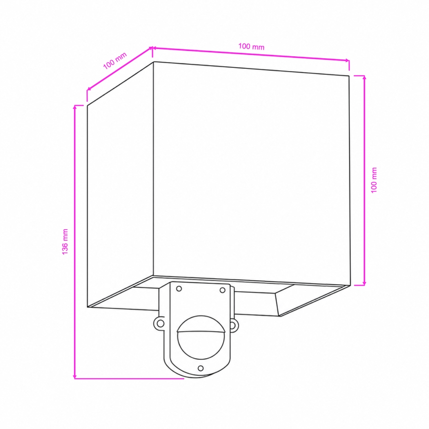 BRILAGI - LED Venkovní nástěnné svítidlo se senzorem CUBE LED/6W/230V černá IP65