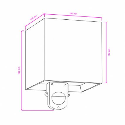 BRILAGI - LED Venkovní nástěnné svítidlo se senzorem CUBE LED/6W/230V šedá IP65