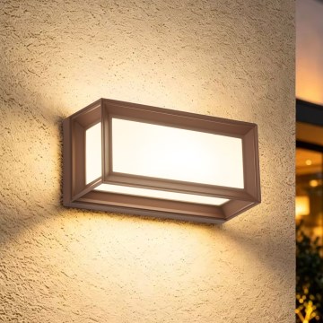 Brilagi - LED Venkovní nástěnné svítidlo se senzorem PARKER LED/12W/230V hnědá IP44