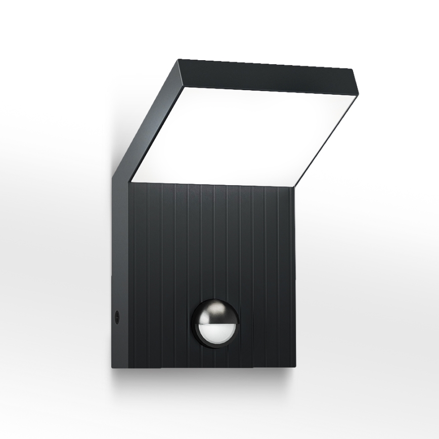 Brilagi - LED Venkovní nástěnné svítidlo se senzorem RIANO LED/8W/230V antracit IP65