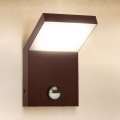 Brilagi - LED Venkovní nástěnné svítidlo se senzorem RIANO LED/8W/230V hnědá IP65