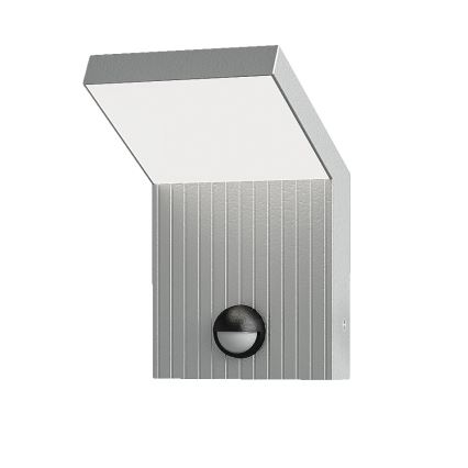 Brilagi - LED Venkovní nástěnné svítidlo se senzorem RIANO LED/8W/230V stříbrná IP65