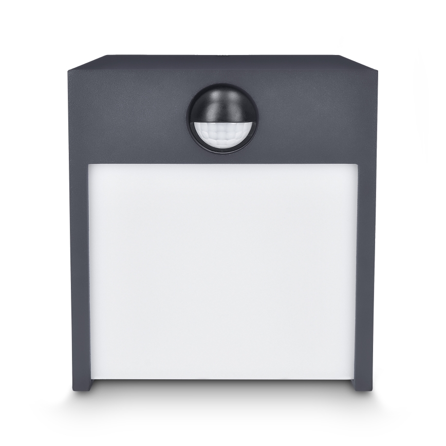 Brilagi - LED Venkovní nástěnné svítidlo se senzorem TERNI LED/12W/230V antracit IP44