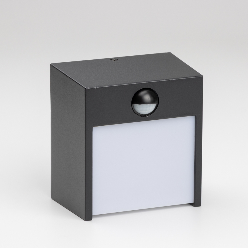 Brilagi - LED Venkovní nástěnné svítidlo se senzorem TERNI LED/12W/230V černá IP44
