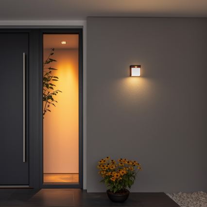 Brilagi - LED Venkovní nástěnné svítidlo se senzorem TERNI LED/12W/230V černá IP44