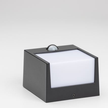 Brilagi - LED Venkovní nástěnné svítidlo se senzorem TERNI LED/12W/230V černá IP44