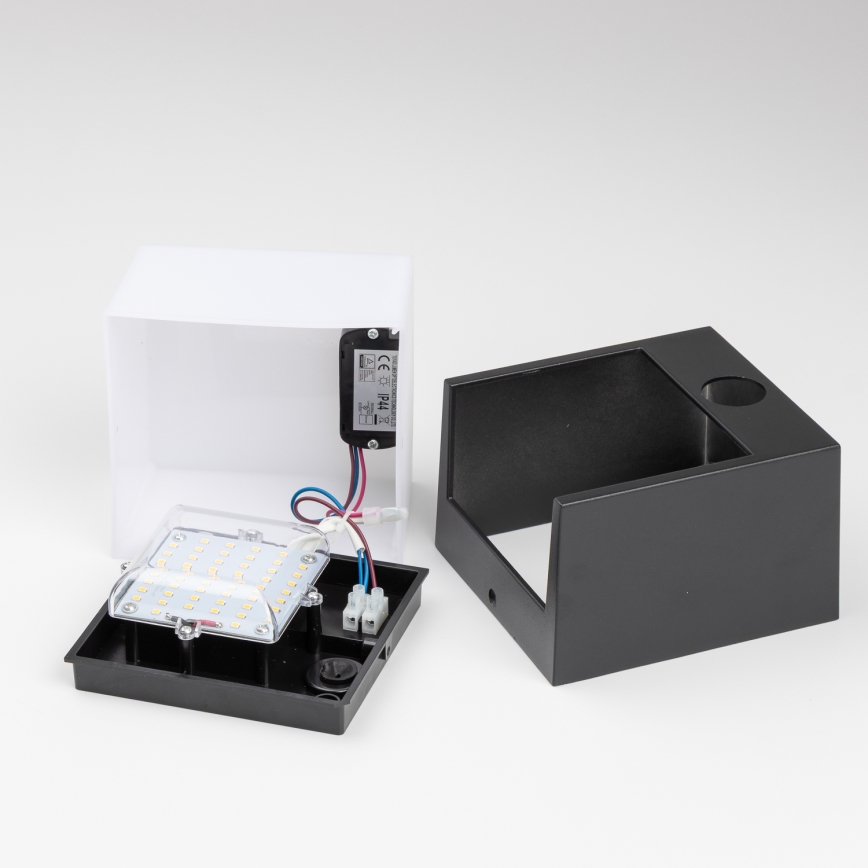 Brilagi - LED Venkovní nástěnné svítidlo se senzorem TERNI LED/12W/230V černá IP44