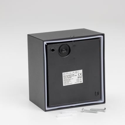 Brilagi - LED Venkovní nástěnné svítidlo se senzorem TERNI LED/12W/230V černá IP44