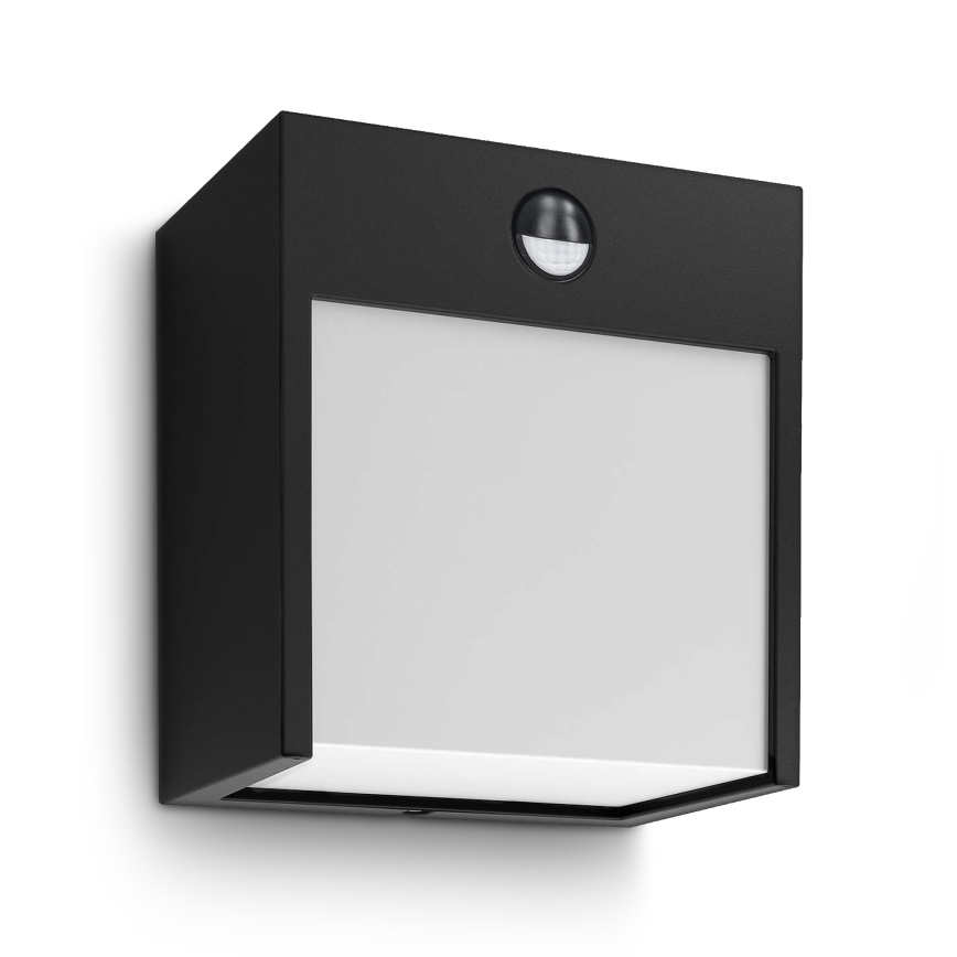 Brilagi - LED Venkovní nástěnné svítidlo se senzorem TERNI LED/12W/230V černá IP44