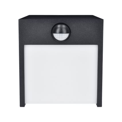 Brilagi - LED Venkovní nástěnné svítidlo se senzorem TERNI LED/12W/230V černá IP44