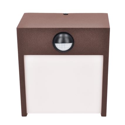 Brilagi - LED Venkovní nástěnné svítidlo se senzorem TERNI LED/12W/230V hnědá IP44