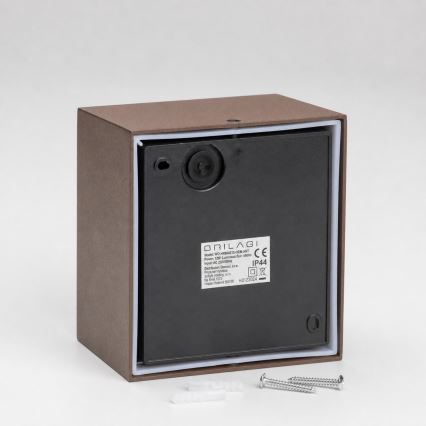 BRILAGI - LED Venkovní nástěnné svítidlo se senzorem TERNI LED/12W/230V hnědá IP44