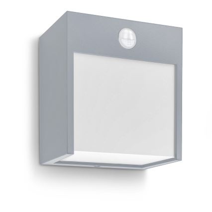 Brilagi - LED Venkovní nástěnné svítidlo se senzorem TERNI LED/12W/230V šedá IP44
