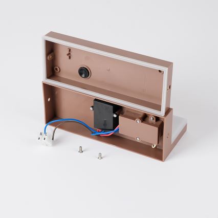 Brilagi - LED Venkovní nástěnné svítidlo se senzorem TESSI LED/10W/230V hnědá IP54