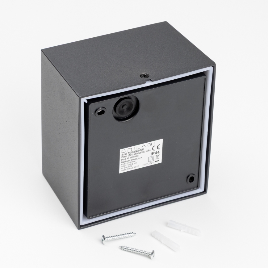 Brilagi - LED Venkovní nástěnné svítidlo TERNI LED/12W/230V černá IP44