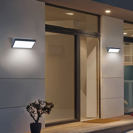 Brilagi - LED Venkovní nástěnné svítidlo TRIANGLE LED/20W/230V antracit IP65