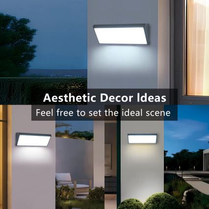 Brilagi - LED Venkovní nástěnné svítidlo TRIANGLE LED/42W/230V antracit IP65