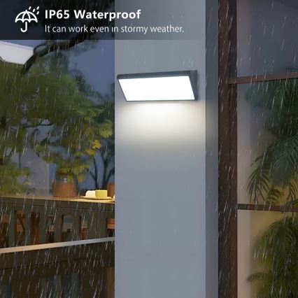 Brilagi - LED Venkovní nástěnné svítidlo TRIANGLE LED/42W/230V antracit IP65