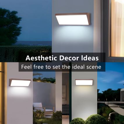 Brilagi - LED Venkovní nástěnné svítidlo TRIANGLE LED/42W/230V hnědá IP65