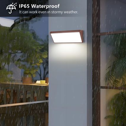 Brilagi - LED Venkovní nástěnné svítidlo TRIANGLE LED/42W/230V hnědá IP65