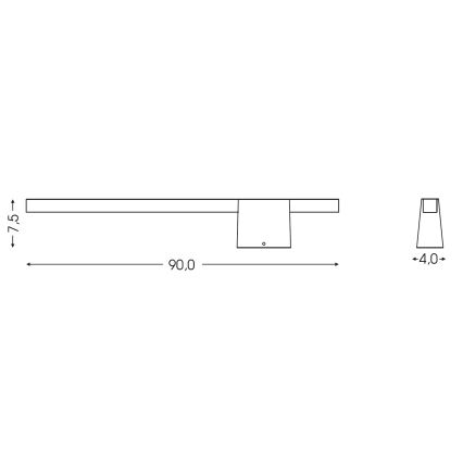 BRILAGI - LED Venkovní nástěnné svítidlo VELORA LED/12W/230V 90 cm IP44 černá